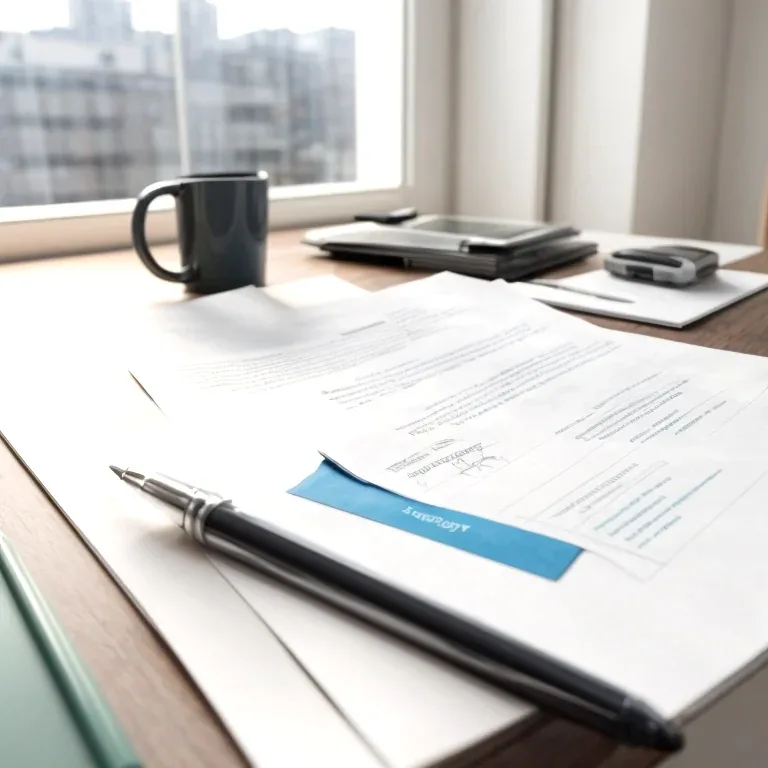 Legal documents and apartment keys
